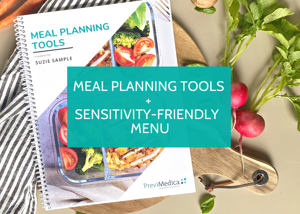 PreviMedica Nutrition Services -  Meal Planning Tools & Sensitivity-Friendly Menu Combo