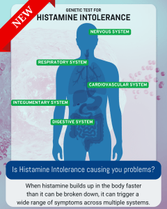 Genetic Histamine Intolerance test, Histamine Intolerance can cause symptoms across body systems